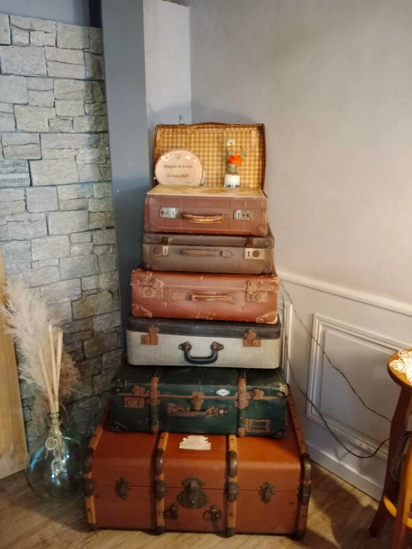 Valise Ancienne Art Déco – Bois Vintage – Bagage De Voyage 1930 – France